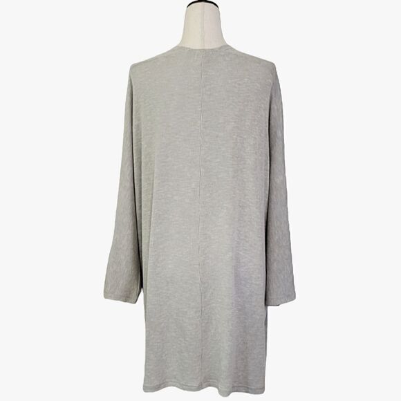 Donni Toupe Ribbed Cotton Blend Open Cardigan One Size Fits All - Picture 4 of 8